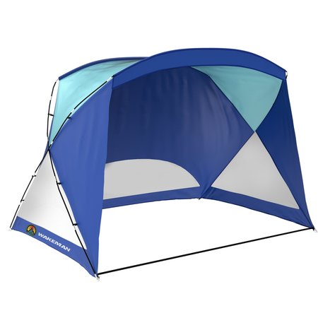 WAKEMAN Beach Tent - Sun Shelter with UV Protection for Sports Events with Bag by Outdoors Blue 75-CMP1028
